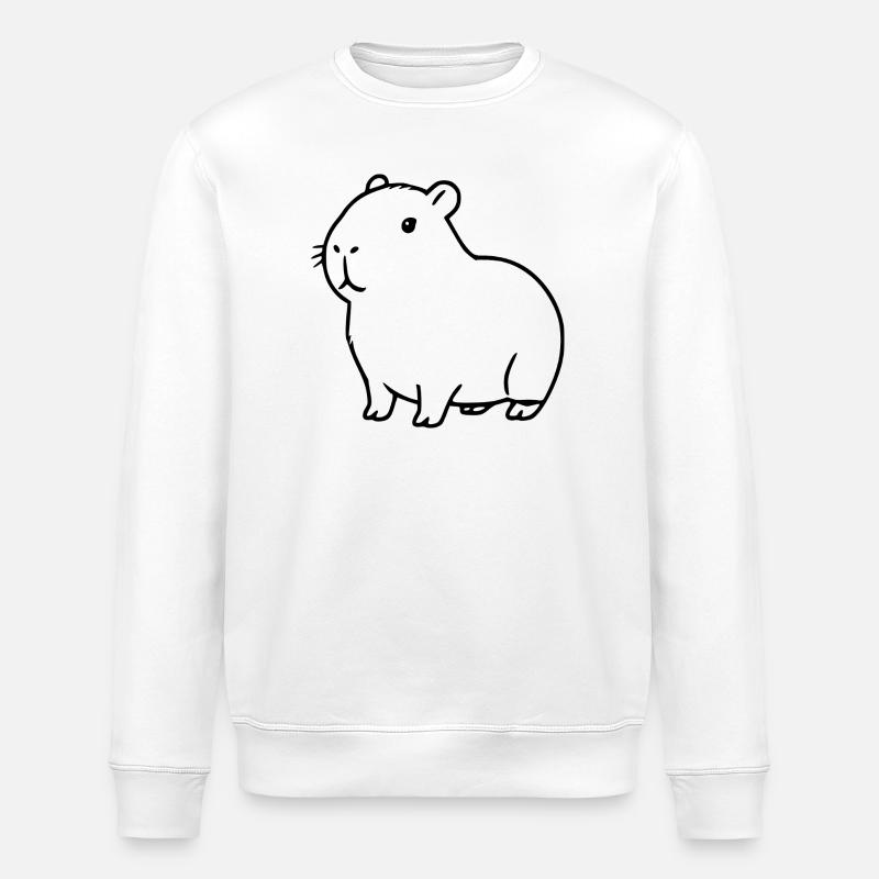 Capybara capybara noir - Sweat bio ROLLER Stanley/Stella Unisexe - blanc