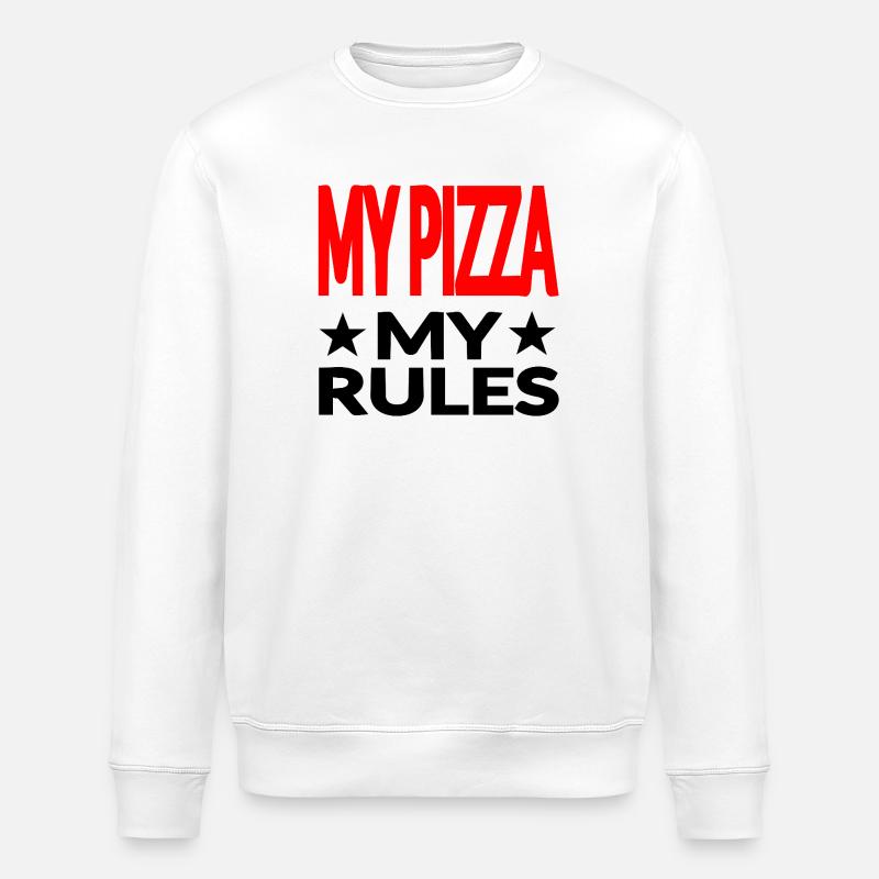 Pizza - Stanley/Stella ROLLER Unisex Organic Sweatshirt - white