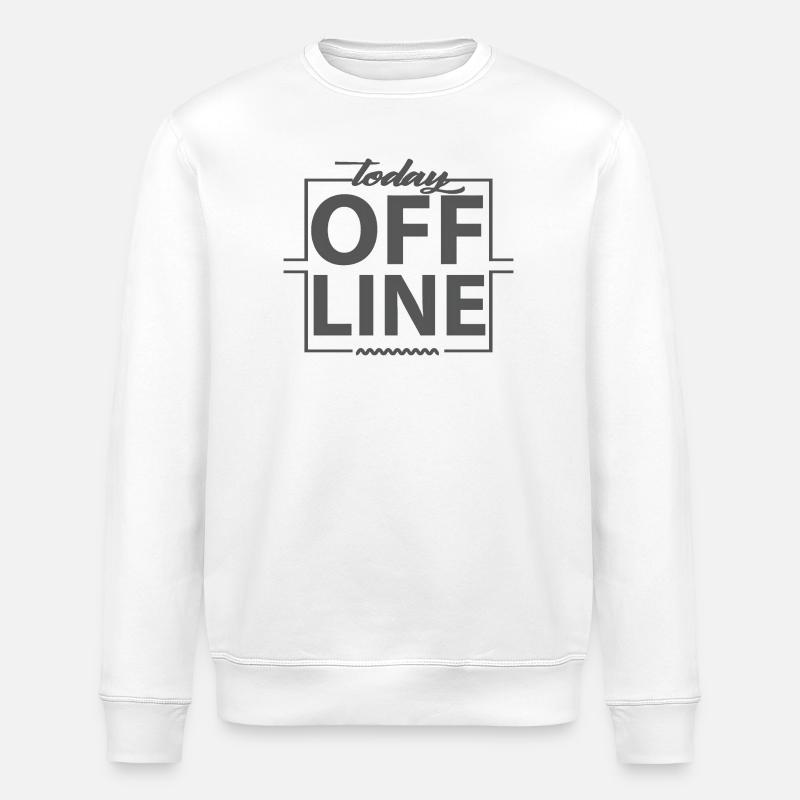Today Offline Design Statement Saying Minimal - Stanley/Stella ROLLER Unisex Organic Sweatshirt - white