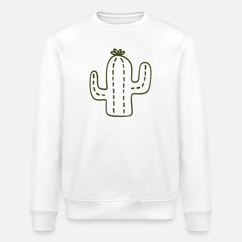 Cactus Sketch - Sweat bio ROLLER Stanley/Stella Unisexe - blanc