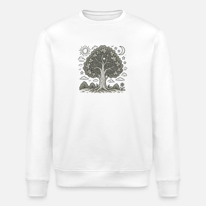 Baum des Lebens - Stanley/Stella Unisex Bio-Sweatshirt ROLLER - Weiß