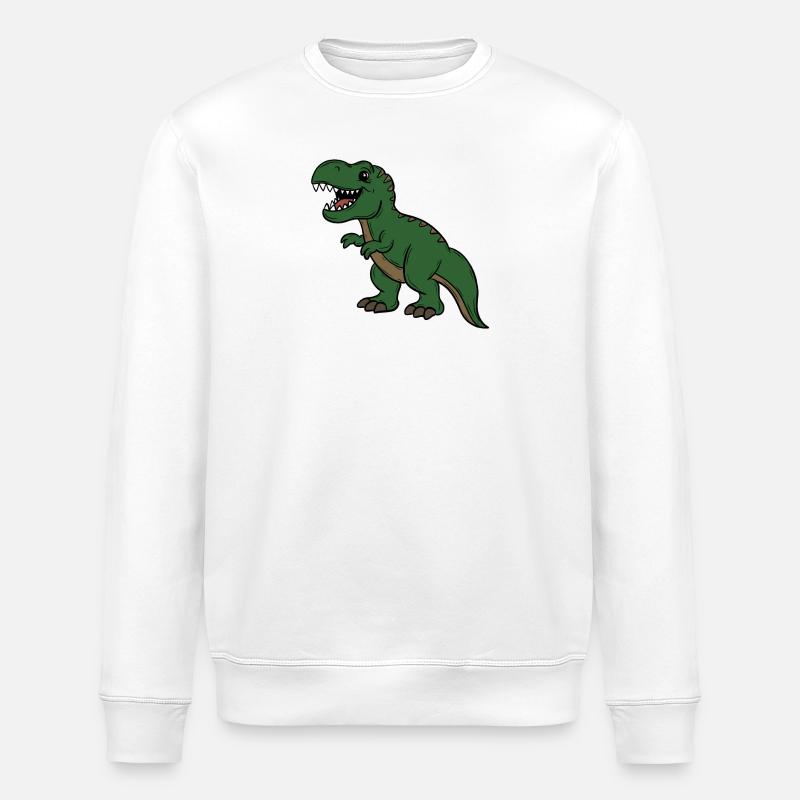 Dinosaurier  - Stanley/Stella Unisex Bio-Sweatshirt ROLLER - Weiß