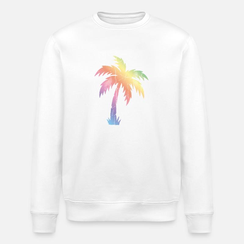 Palme Bunt - Stanley/Stella Unisex Bio-Sweatshirt ROLLER - Weiß