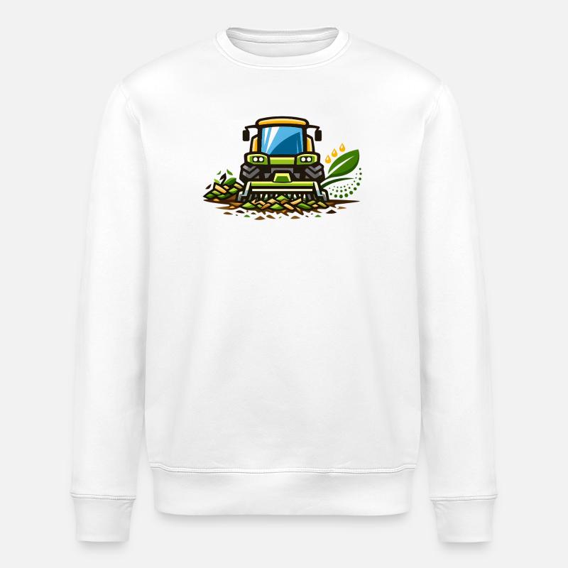 ErnteTraktor Feldzauber - Stanley/Stella Unisex Bio-Sweatshirt ROLLER - Weiß