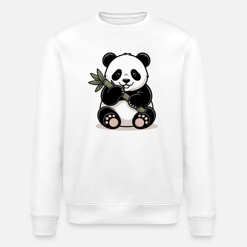 Panda Bambou - Sweat bio ROLLER Stanley/Stella Unisexe - blanc