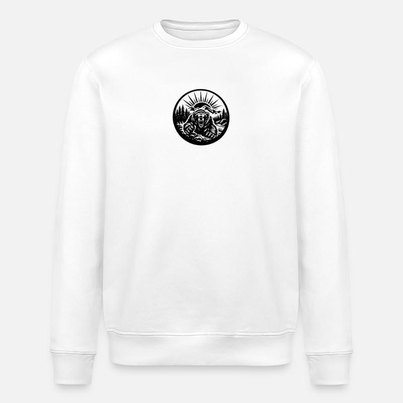 Ours – Faune nordique - Sweat bio ROLLER Stanley/Stella Unisexe - blanc