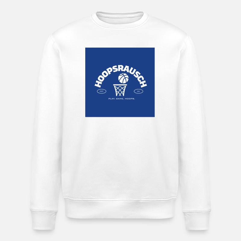 Hoopsrausch Basketball Emblem - Stanley/Stella Unisex Bio-Sweatshirt ROLLER - Weiß