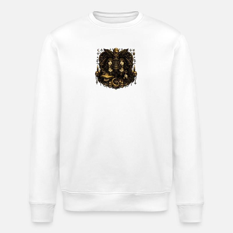 Okkulte Zwillinge der Erkenntnis - Stanley/Stella Unisex Bio-Sweatshirt ROLLER - Weiß