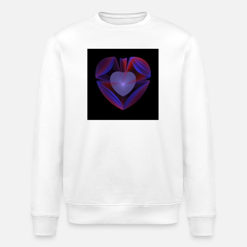 Neonherz Ribbons - Stanley/Stella Unisex Bio-Sweatshirt ROLLER - Weiß
