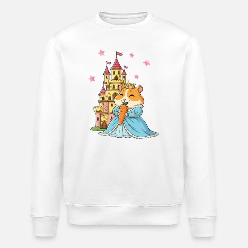 Hamster Prinzessin - Stanley/Stella Unisex Bio-Sweatshirt ROLLER - Weiß