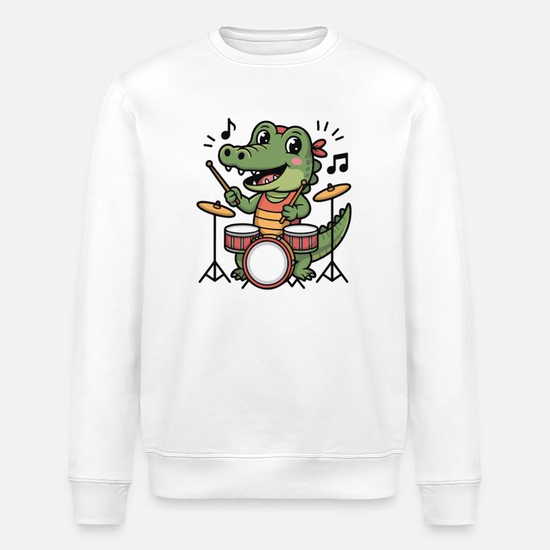 Schlagzeug Schlagzeuger - Stanley/Stella Unisex Bio-Sweatshirt ROLLER - Weiß