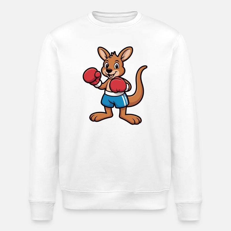 Kangaroo Boxer - Stanley/Stella ROLLER Unisex Organic Sweatshirt - white