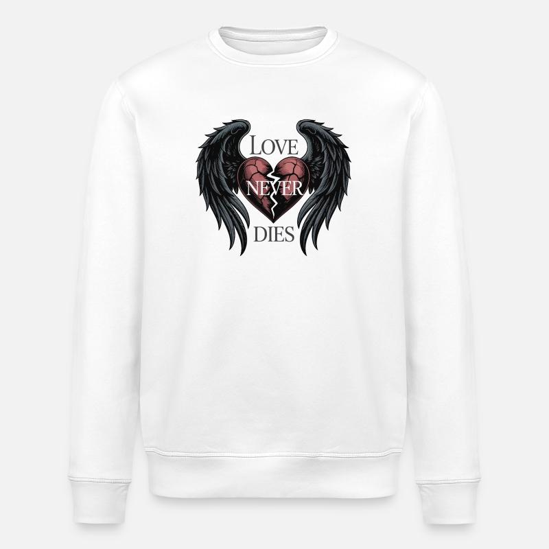 Love never dies - Stanley/Stella Unisex Bio-Sweatshirt ROLLER - Weiß
