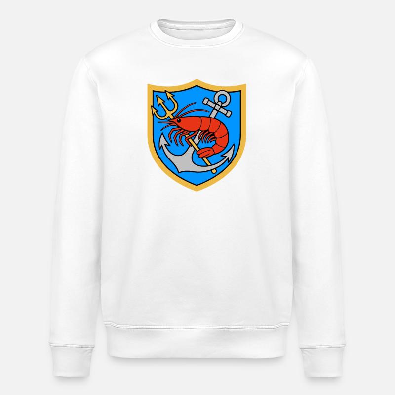 Armoiries du pêcheur de crabe - Sweat bio ROLLER Stanley/Stella Unisexe - blanc