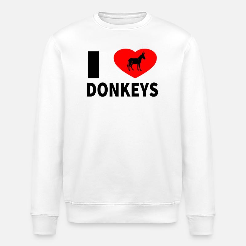 âne - Sweat bio ROLLER Stanley/Stella Unisexe - blanc