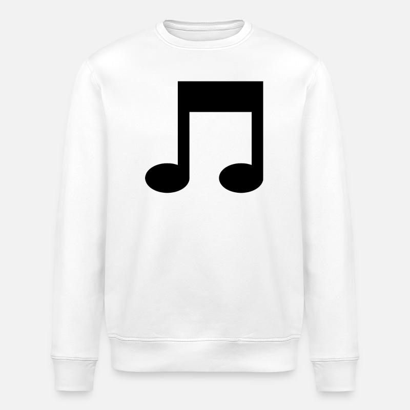 Musiknote - Stanley/Stella Unisex Bio-Sweatshirt ROLLER - Weiß