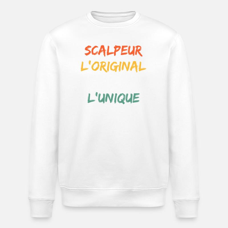 Scalpeur Original Le Vrai Unique - Sweat bio ROLLER Stanley/Stella Unisexe - blanc