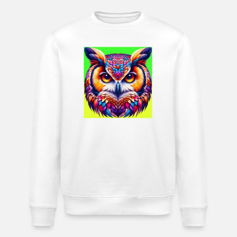 Eule - Stanley/Stella Unisex Bio-Sweatshirt ROLLER - Weiß