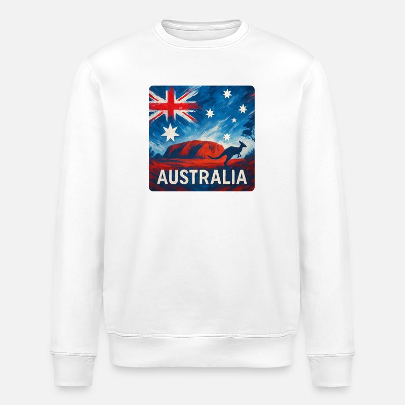 Australien Reise Design - Stanley/Stella Unisex Bio-Sweatshirt ROLLER - Weiß