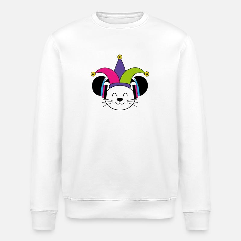 Souris de carnaval - Sweat bio ROLLER Stanley/Stella Unisexe - blanc