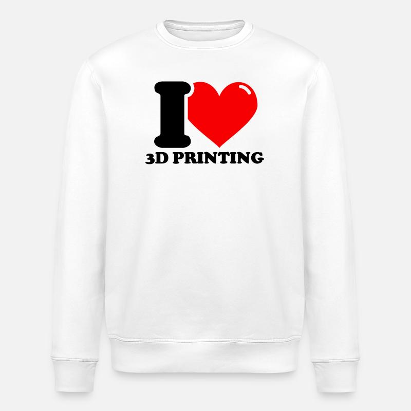 J’adore l’impression 3D - Sweat bio ROLLER Stanley/Stella Unisexe - blanc