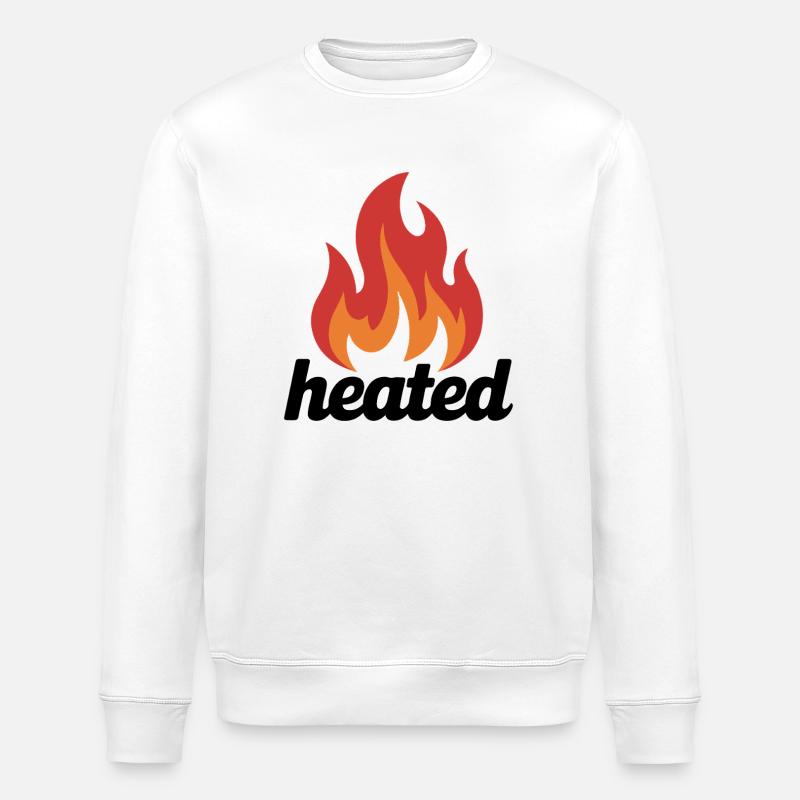 Flammen-Hitze-Emblem - Stanley/Stella Unisex Bio-Sweatshirt ROLLER - Weiß