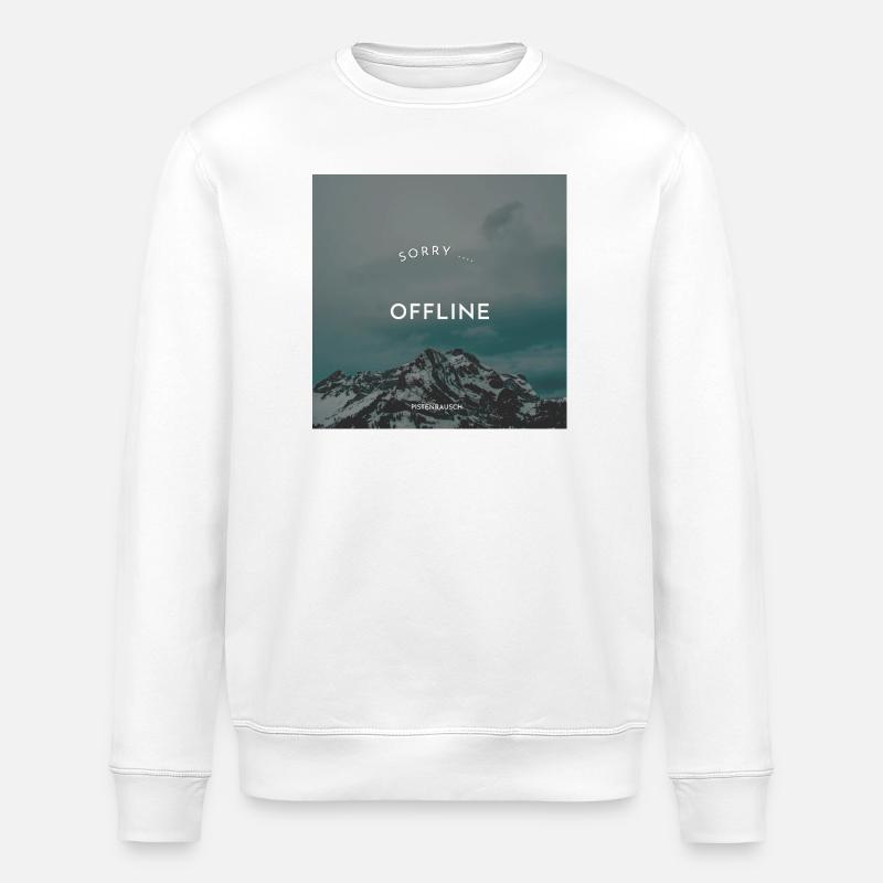 Offline in den Bergen - Stanley/Stella Unisex Bio-Sweatshirt ROLLER - Weiß