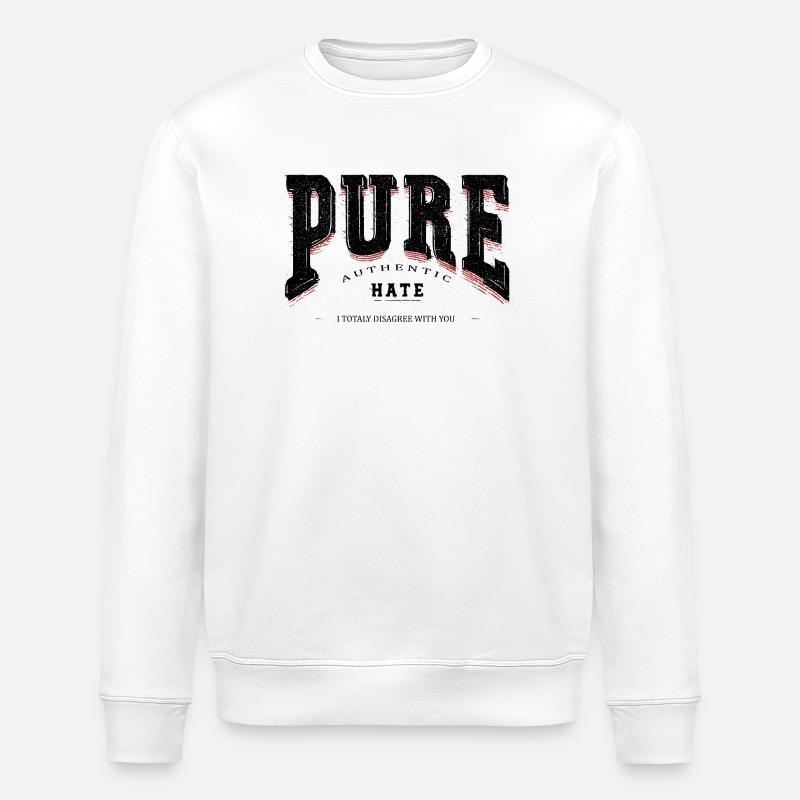 Pure HAte - Stanley/Stella Unisex Bio-Sweatshirt ROLLER - Weiß