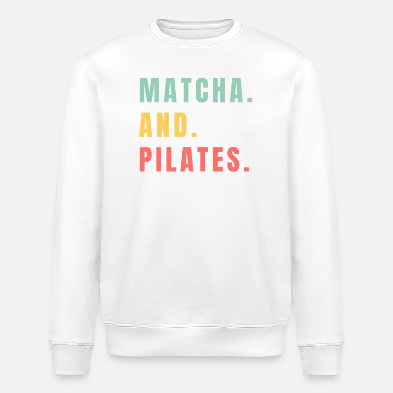 MATCHA ET PILATES - Sweat bio ROLLER Stanley/Stella Unisexe - blanc
