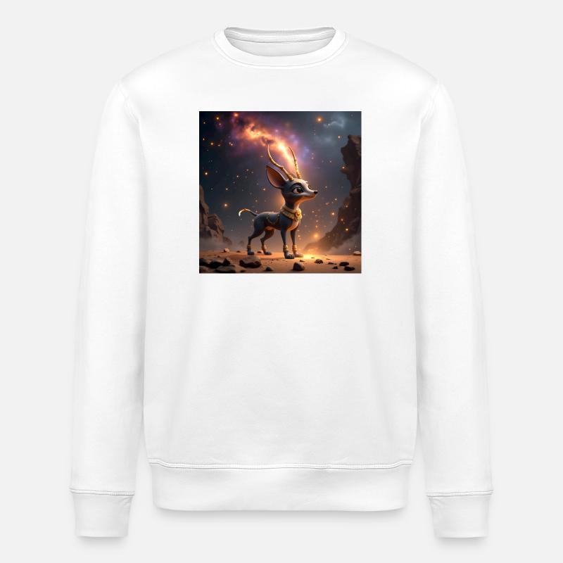 Fantastischer Sternhirsch - Stanley/Stella Unisex Bio-Sweatshirt ROLLER - Weiß