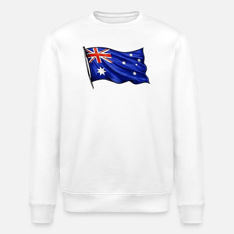 Motif du drapeau australien - Sweat bio ROLLER Stanley/Stella Unisexe - blanc