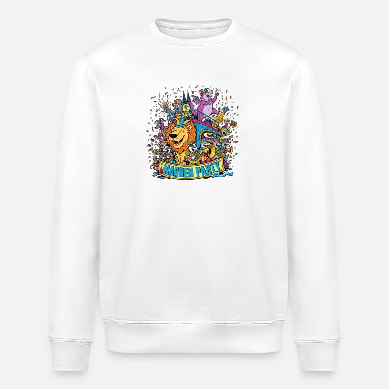 Narren Party - Stanley/Stella Unisex Bio-Sweatshirt ROLLER - Weiß
