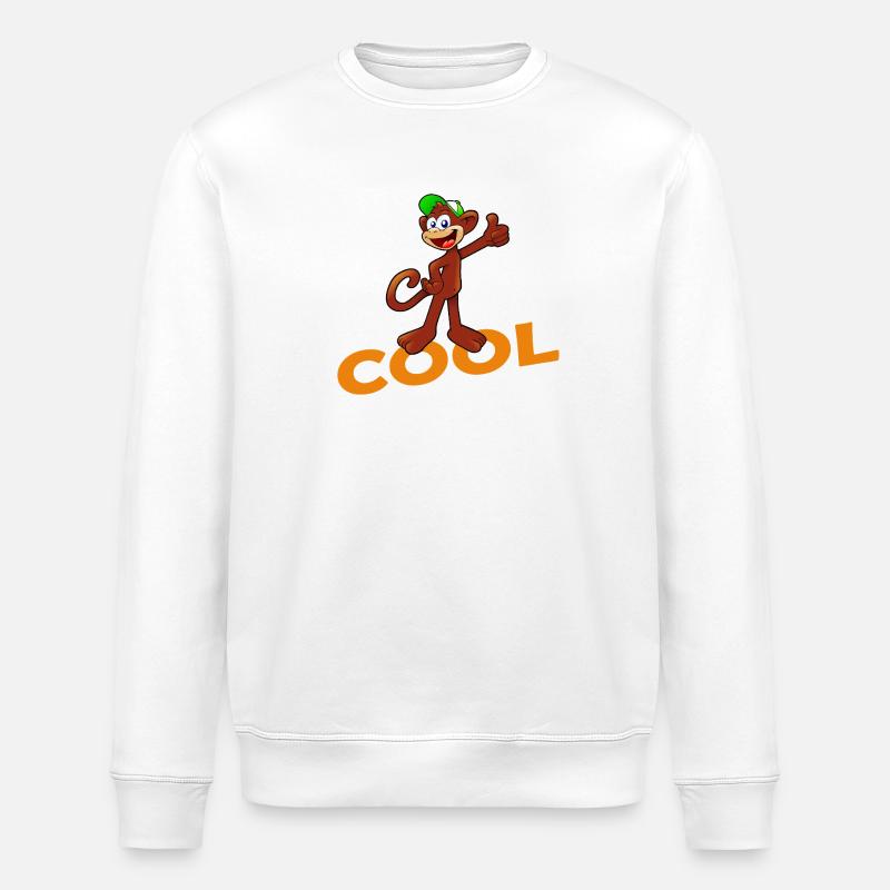 COOL MONKEY - Stanley/Stella Unisex Bio-Sweatshirt ROLLER - Weiß