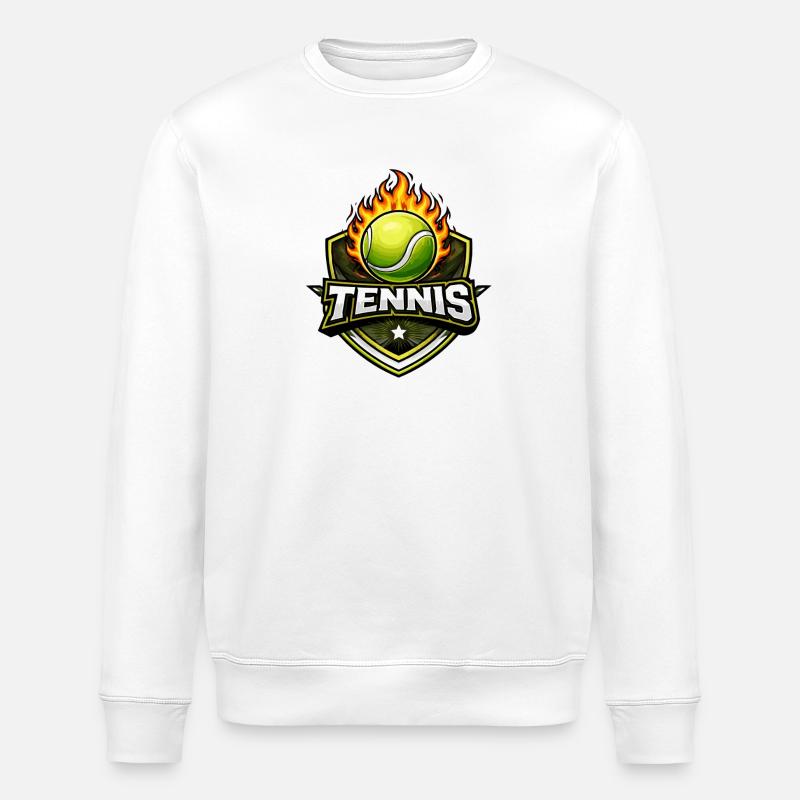 Flammen Tennis Shield - Stanley/Stella Unisex Bio-Sweatshirt ROLLER - Weiß