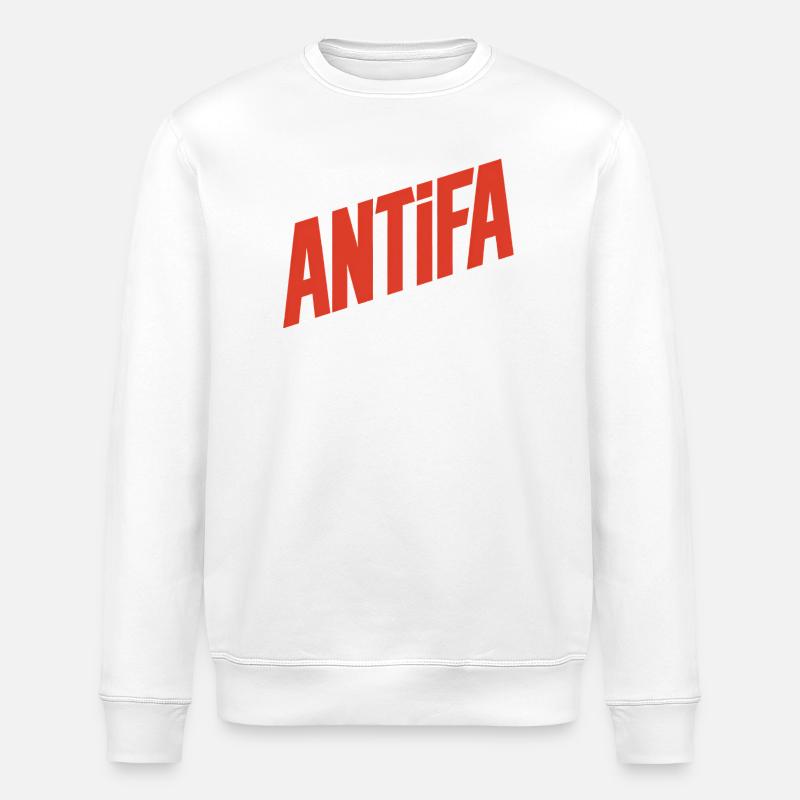Antifa - Antifascist Merch - Stanley/Stella Unisex Bio-Sweatshirt ROLLER - Weiß