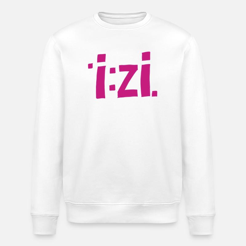 IzI Graffiti Schrift in Magenta - Stanley/Stella Unisex Bio-Sweatshirt ROLLER - Weiß