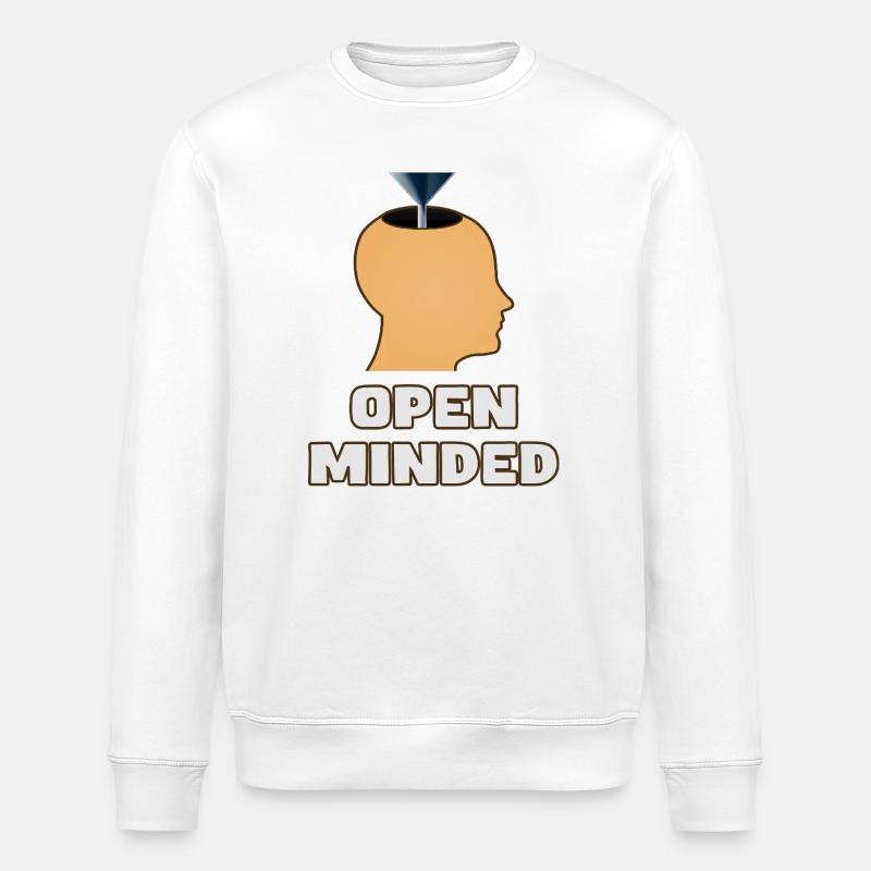 Open Minded - Offener Geist - Stanley/Stella ROLLER Unisex Organic Sweatshirt - white