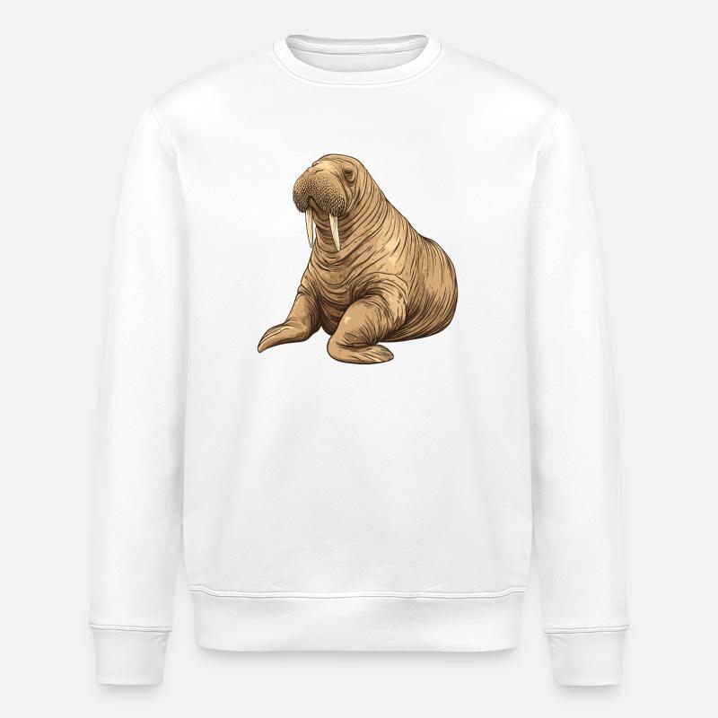 Walroß - Stanley/Stella Unisex Bio-Sweatshirt ROLLER - Weiß