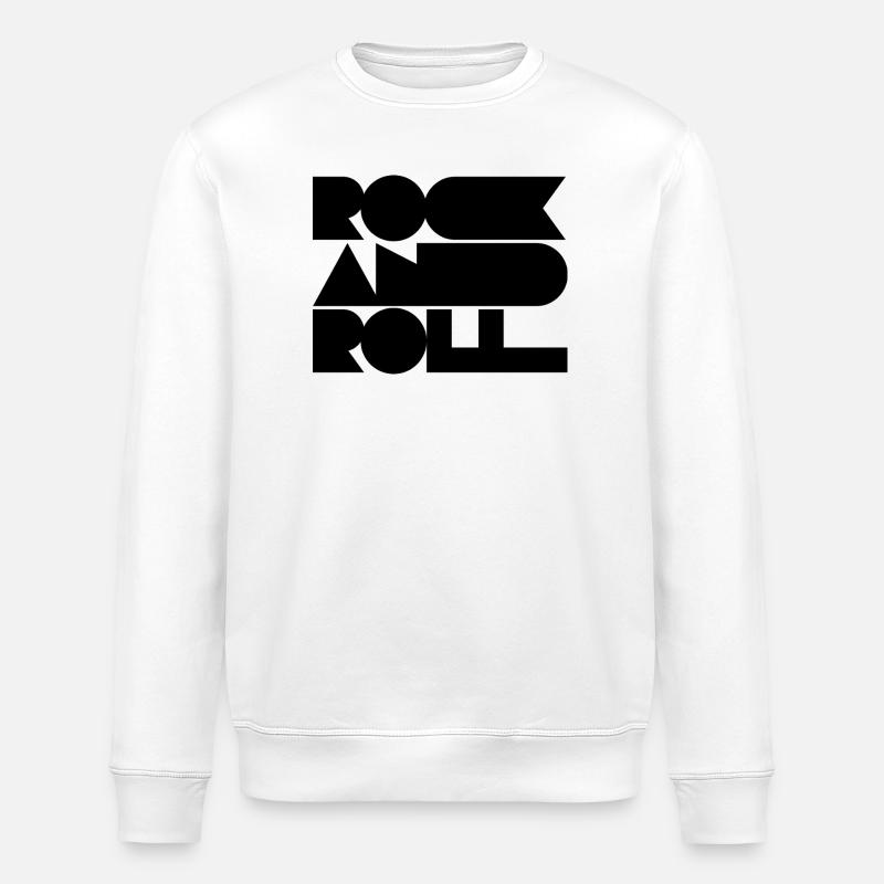 Conception du logo Rock and Roll - Sweat bio ROLLER Stanley/Stella Unisexe - blanc