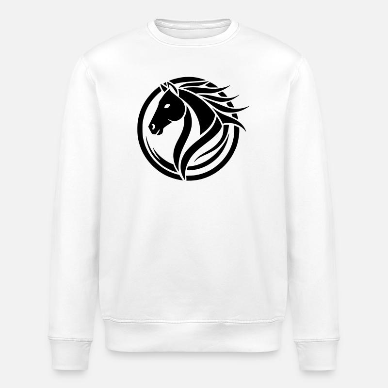 logo cheval - Sweat bio ROLLER Stanley/Stella Unisexe - blanc