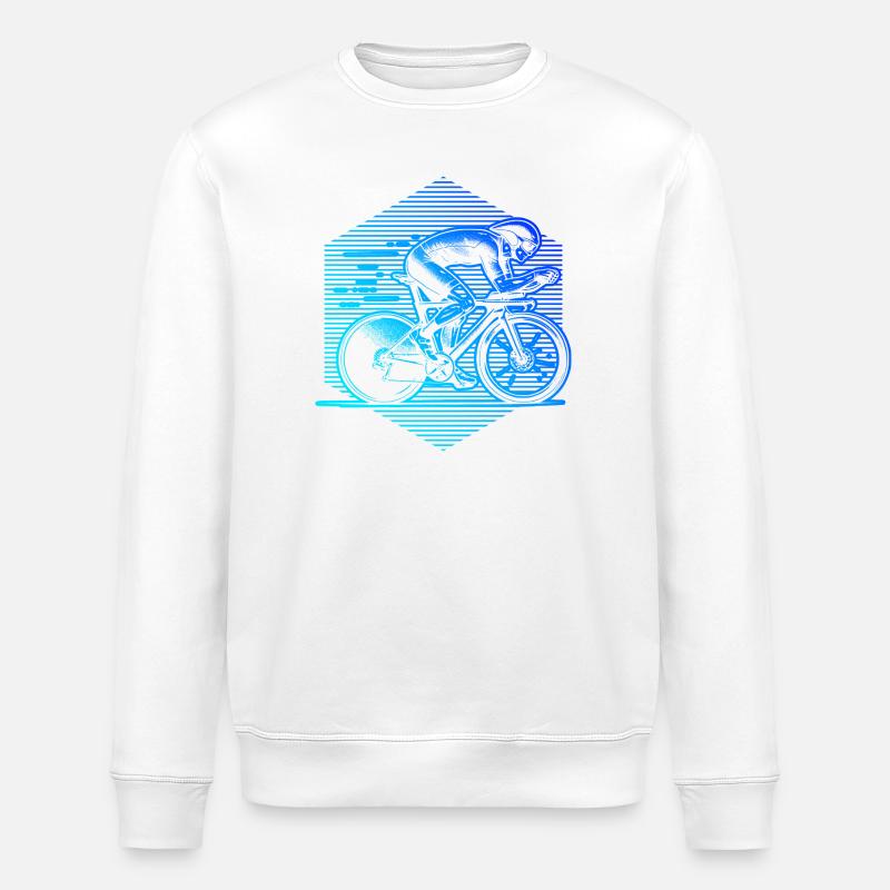 Neon Sprint Cyclist - Stanley/Stella ROLLER Unisex Organic Sweatshirt - white