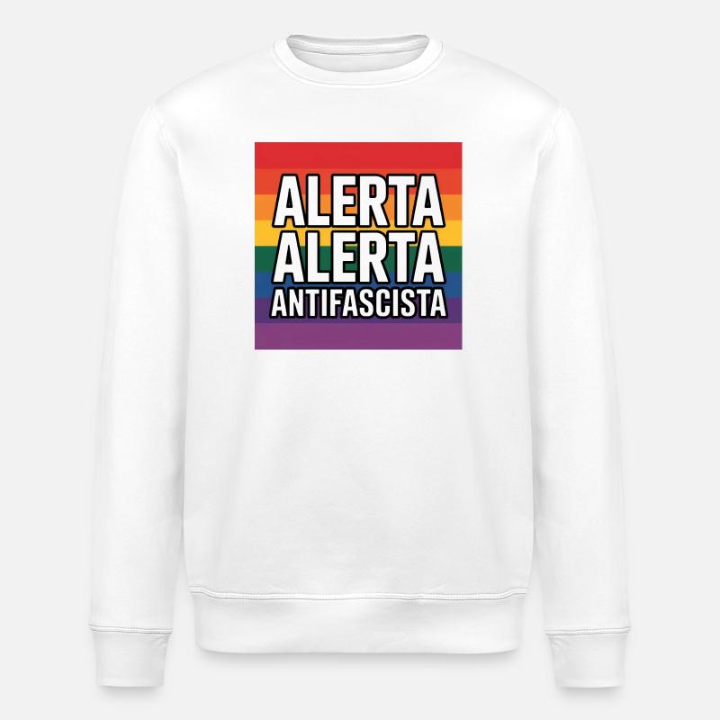Alerta Alerta Antifascista - Antifa Tee - Sweat bio ROLLER Stanley/Stella Unisexe - blanc