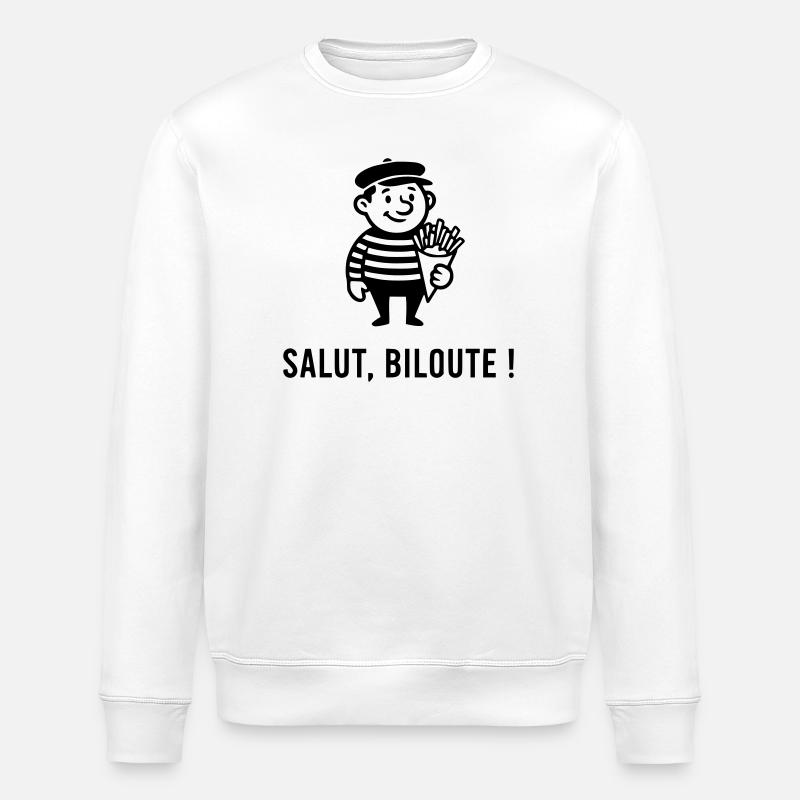Hallo biloute - Stanley/Stella Unisex Bio-Sweatshirt ROLLER - Weiß