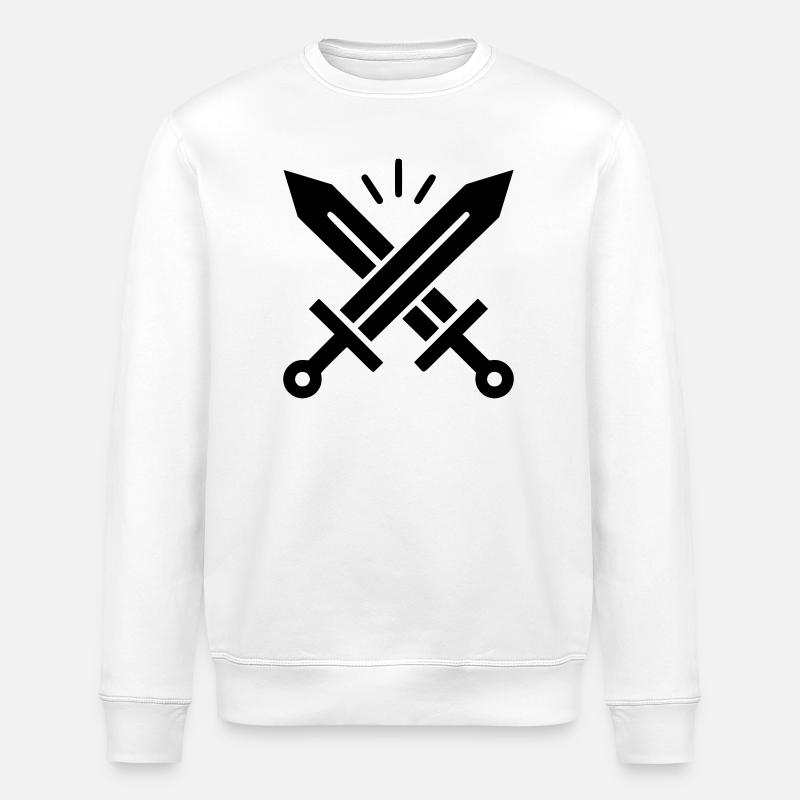 Gekreuzte Schwerter Wappen - Stanley/Stella Unisex Bio-Sweatshirt ROLLER - Weiß