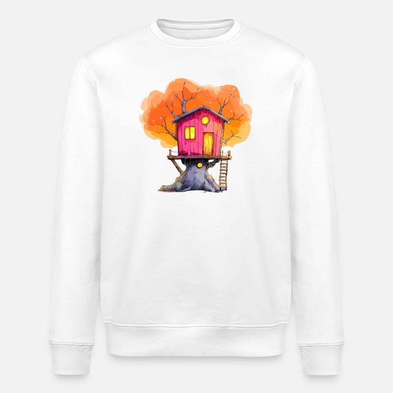 Magie d’automne de la Cabane Rose - Sweat bio ROLLER Stanley/Stella Unisexe - blanc