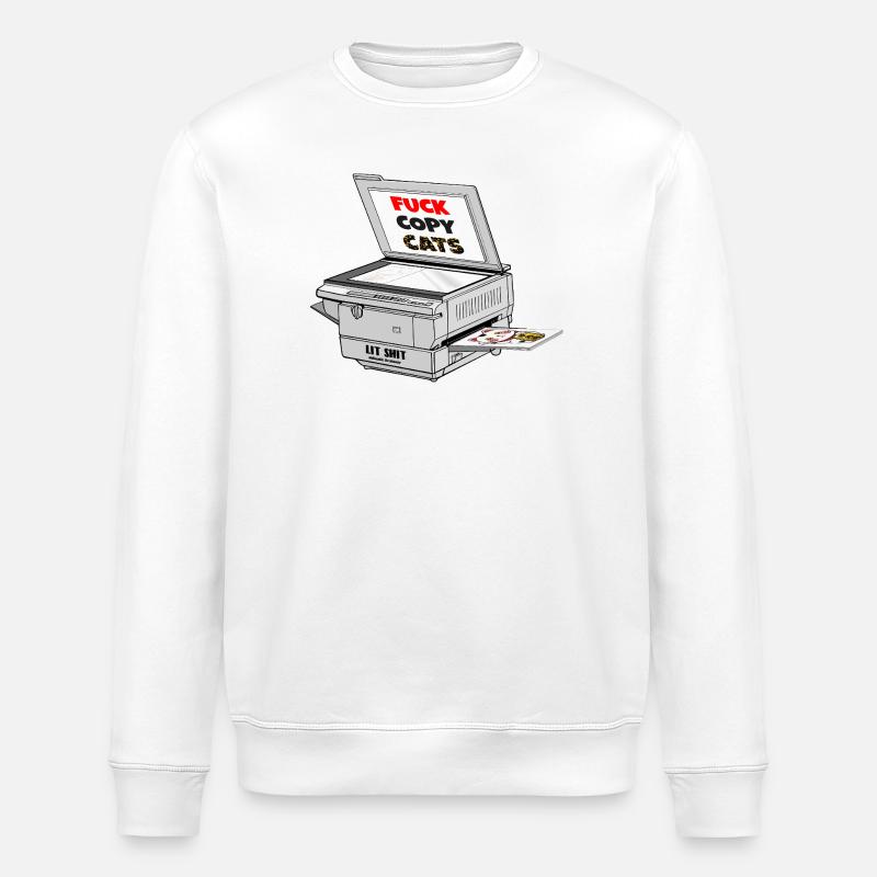 Merde aux imitateurs - Sweat bio ROLLER Stanley/Stella Unisexe - blanc