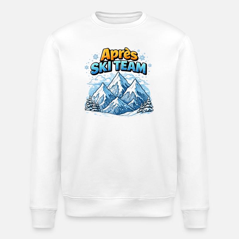 Après Ski Team Berglandschaft - Stanley/Stella Unisex Bio-Sweatshirt ROLLER - Weiß