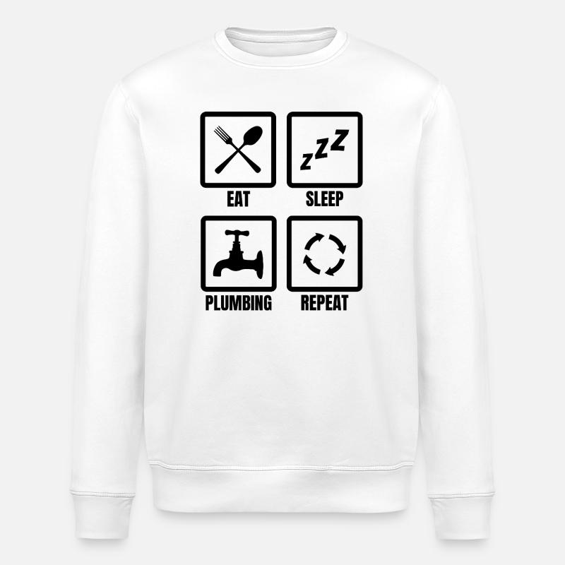 Installer Daily Routine - Stanley/Stella ROLLER Unisex Organic Sweatshirt - white