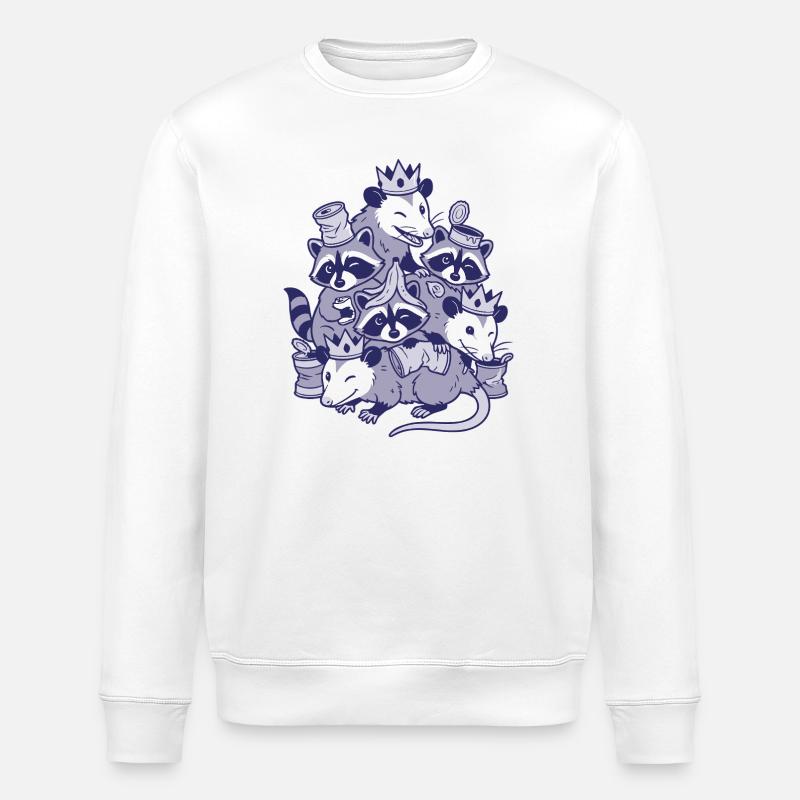 Royal garbage heap - Stanley/Stella ROLLER Unisex Organic Sweatshirt - white