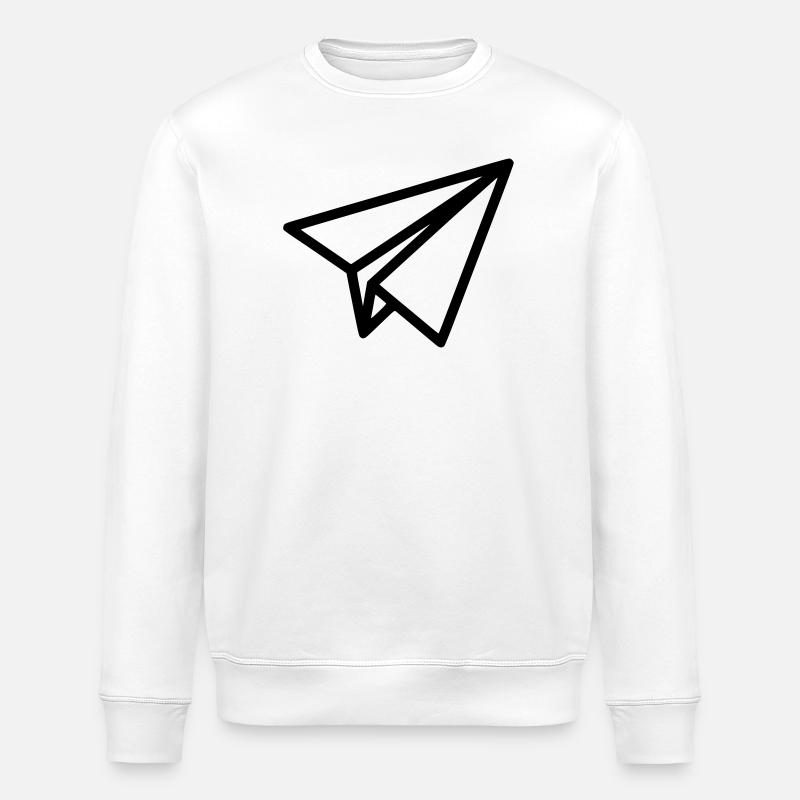 Avion en papier Avion - Sweat bio ROLLER Stanley/Stella Unisexe - blanc